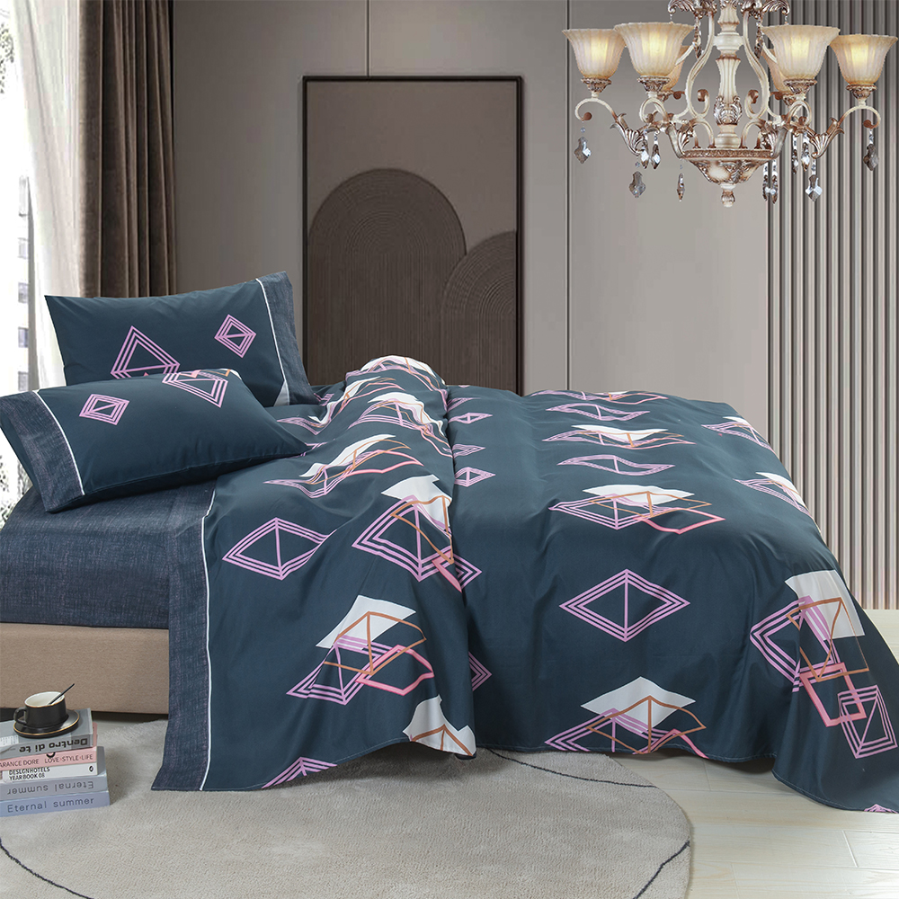 99,99% Polyester Twill Dispersed 4 PCS Set de foi de pat